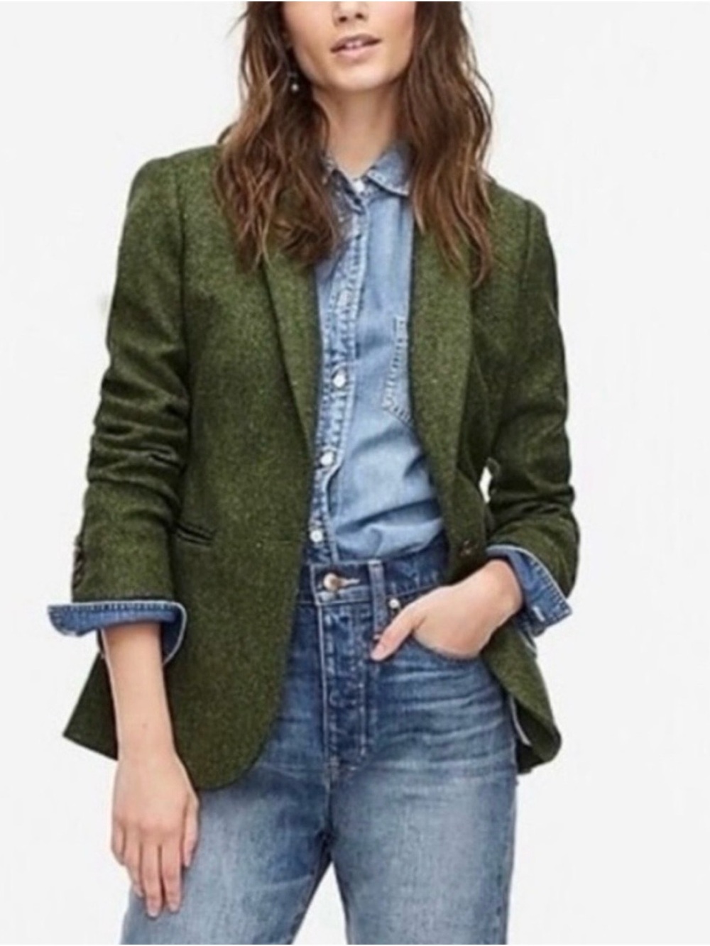 J. Crew Parke Herringbone Blazer